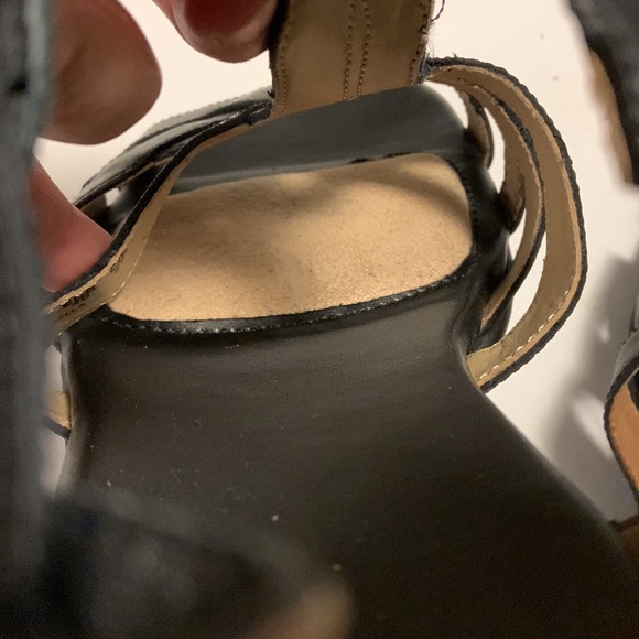 Naturalizer Black Nella Leather Upper Strappy Comfort Sandals 10M - Picture 3 of 5